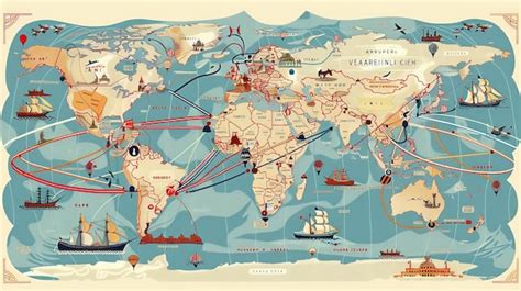 Mapa de las rutas comerciales de especias antiguas