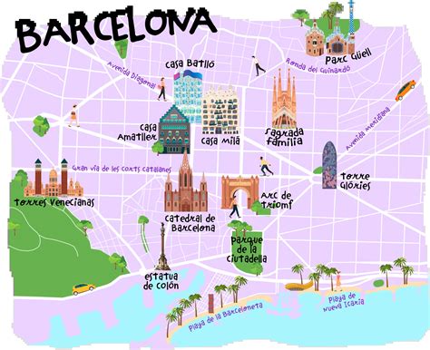 Mapa de las mejores hamburgueserías en Barcelona