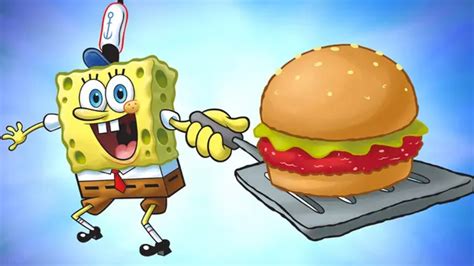 Ilustración de la famosa Cangreburger con sus ingredientes detallados