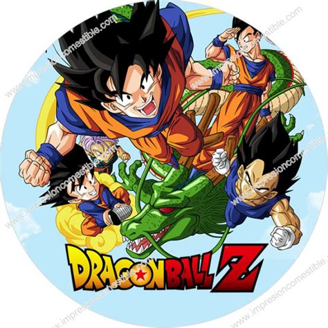 Oblea de Dragon Ball sobre una tarta con fondant