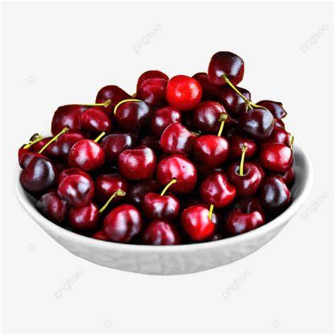 Cerezas frescas en un cuenco