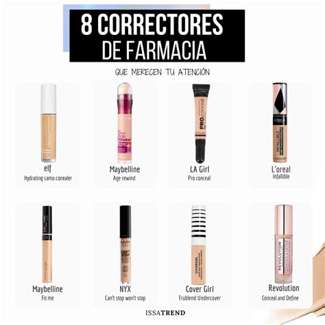 Correctores de maquillaje de diferentes marcas