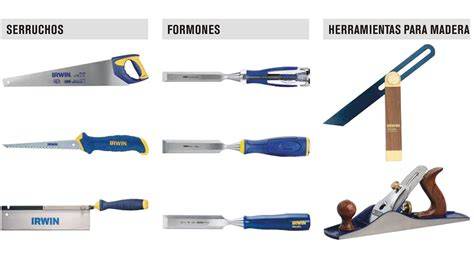Diferentes herramientas manuales para trabajar la madera