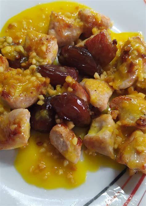 Pechuga de pavo con salsa de almendras