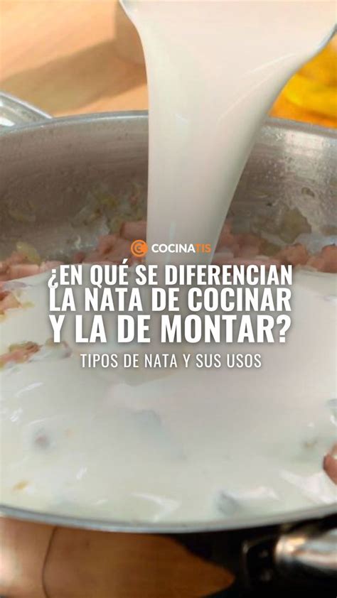 Tipos de nata y sus usos en cocina