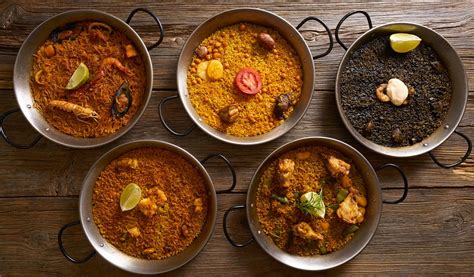 Variedad de arroces tradicionales de la Comunidad Valenciana