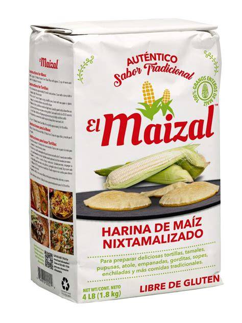 Paquete de harina de maíz nixtamalizado