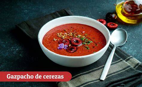 Ingredientes para gazpacho de cerezas
