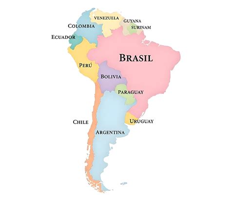 Mapa de los países de América del Sur donde se consume arepa