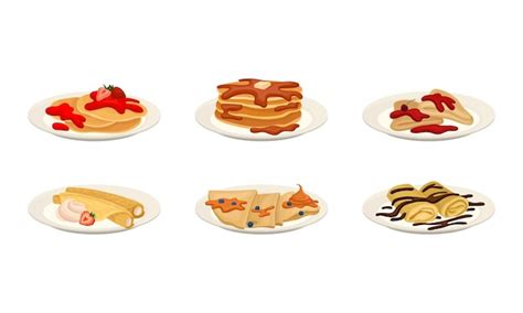 Crepes con diferentes rellenos y coberturas