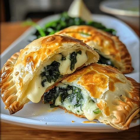 Empanadas de hojaldre con espinacas y queso