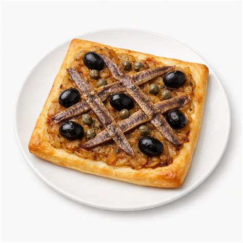 Pissaladière con anchoas y aceitunas