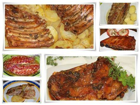 Variedad de acompañamientos para costillas asadas