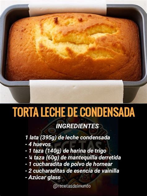 Ingredientes para la torta de leche condensada