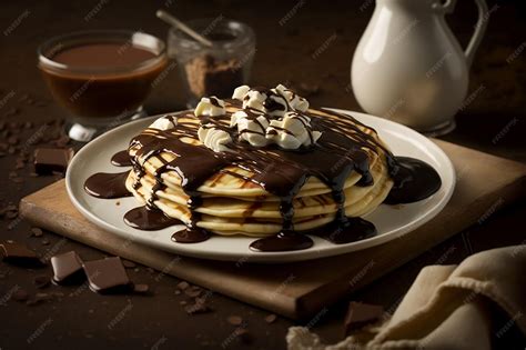 Tortitas de chocolate con sirope