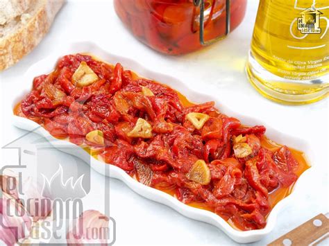 Ingredientes para pimientos confitados