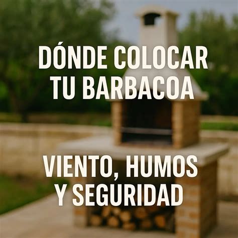 Esquema de ubicación ideal para una barbacoa en un jardín