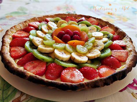 Tarta de ricotta con frutas frescas