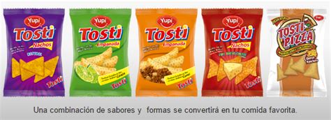 Empaques de productos Tosti de Yupi