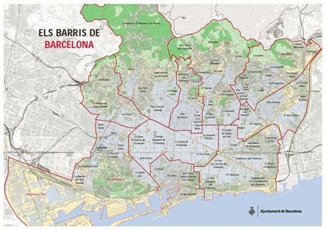 Mapa del barrio de Gracia en Barcelona