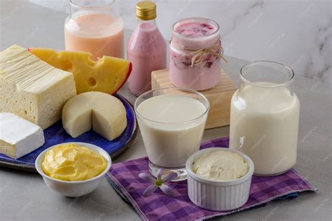 Vaso de leche y derivados lácteos