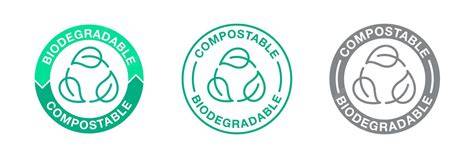 Iconos de reciclaje, biodegradables y compostables
