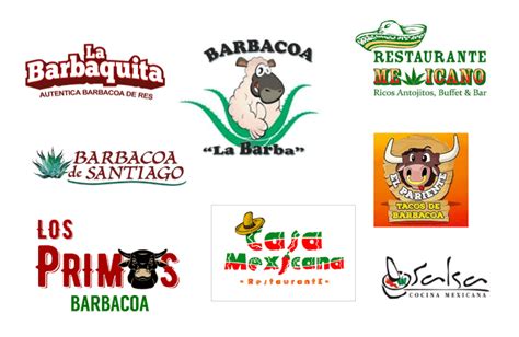 Ejemplos de logos de barbacoa en diferentes aplicaciones