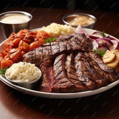 Variedad de platillos a la parrilla realzados con mayonesa