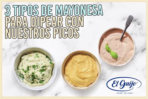 Diferentes tipos de mayonesas saborizadas