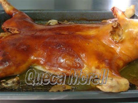 Cochinillo lechal troceado listo para cocinar
