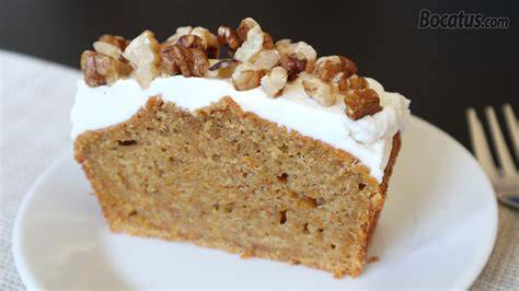 Bizcocho de zanahoria con cobertura de queso crema