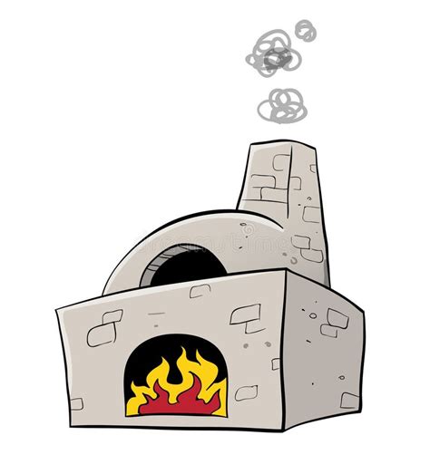 Ilustración de un horno de piedra antiguo