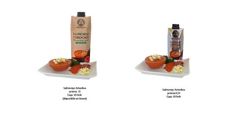 Comparativa de envases de salmorejo: brik y botella PET