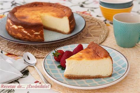Tarta de queso al microondas lista para servir