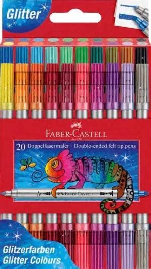 Surtido de rotuladores con purpurina Faber-Castell en diferentes colores