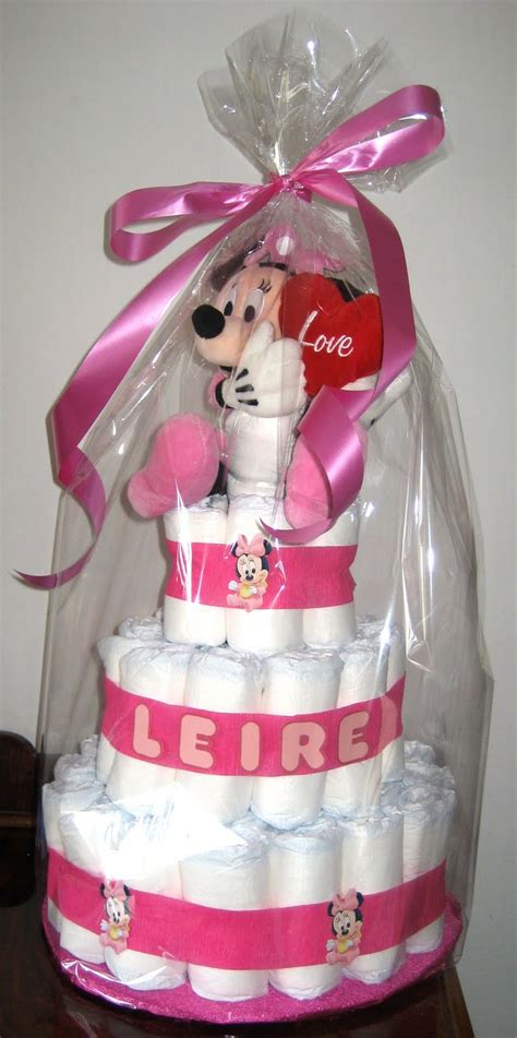 Tarta de pañales Minnie Mouse