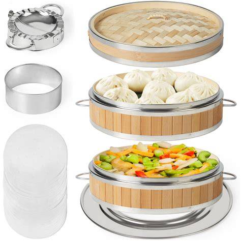 Vaporera de bambú con dim sum