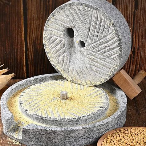 Molino de piedra tradicional para moler granos