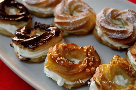 Ejemplos de postres y aperitivos con pasta choux