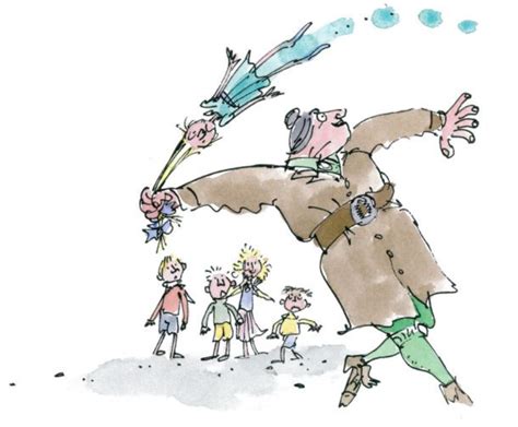 Ilustración de la Señorita Trunchbull con un martillo
