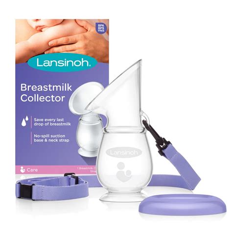 Colector de leche materna Lansinoh en uso