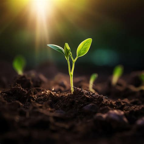 Brotes de plantas creciendo