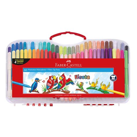 Set de plumones Faber-Castell de 60 colores