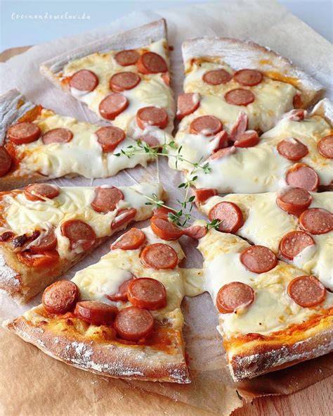 Ingredientes para pizza de frankfurt
