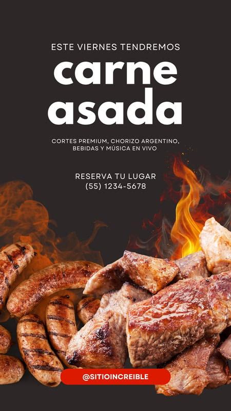 Plantillas para publicidad de carne asada