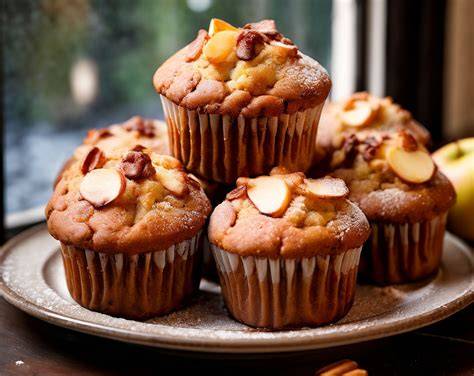 Muffins de lentejas, manzana y canela