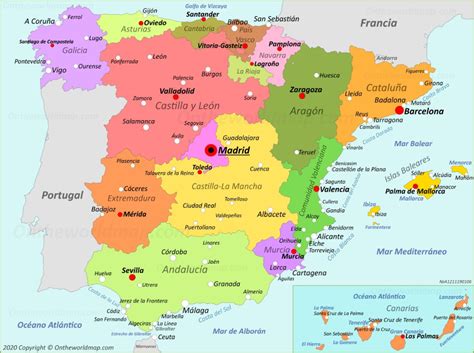 Mapa de España con puntos indicando las ciudades donde se adjudicaron obras bajo sospecha