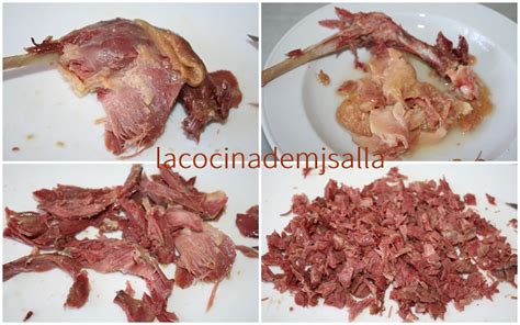 Ingredientes para croquetas de confit de pato