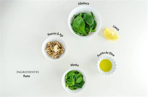 Ingredientes para pesto de brócoli