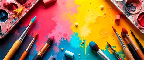 variedad de materiales de bellas artes